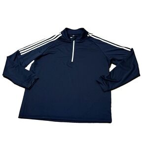 Adidas Long Sleeve 1/4 Zip Blue Climalite Performance Pullover XL‎ Golf MS1